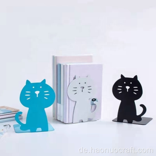 Kreatives Katzen-Studenten-Eisen-Bücherregal einfaches Büromaterial